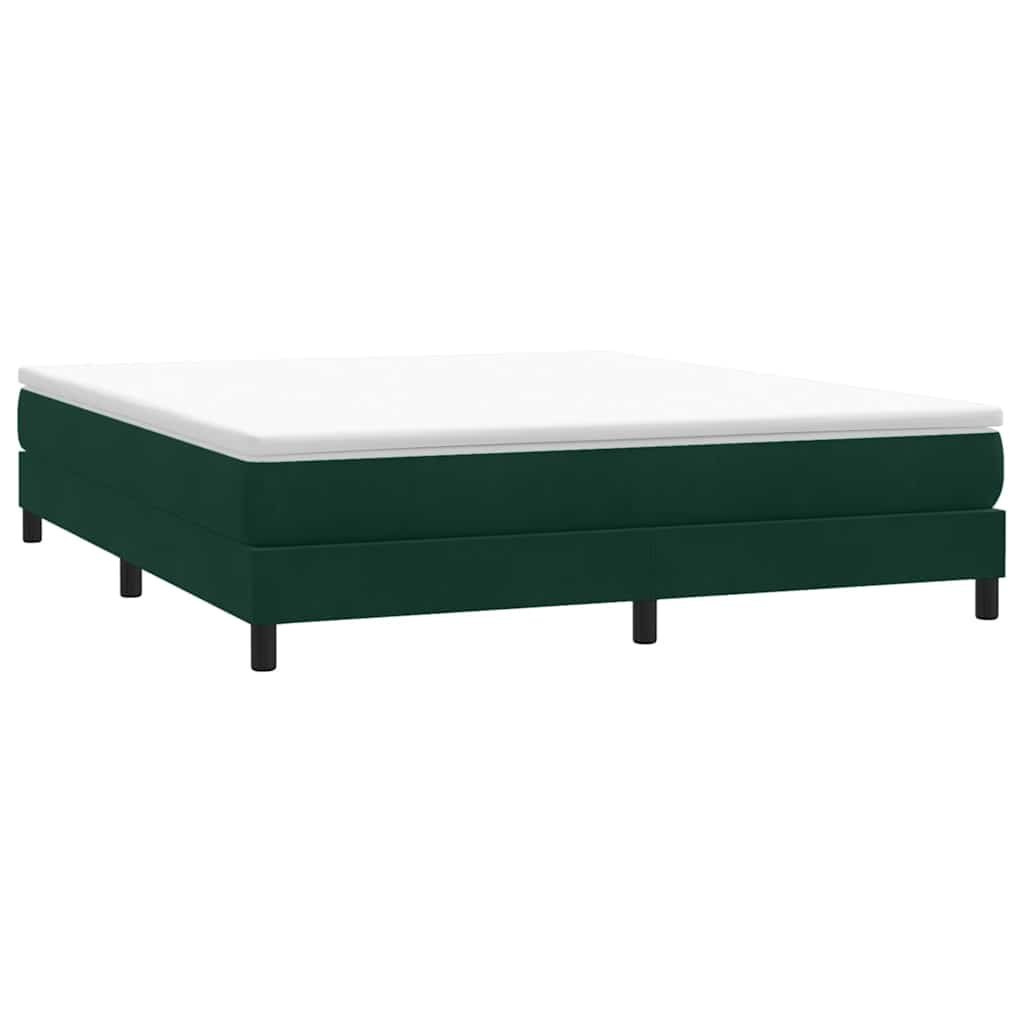 Łóżko typu Box Spring bez materaca Ciemnozielone 180x210 cm