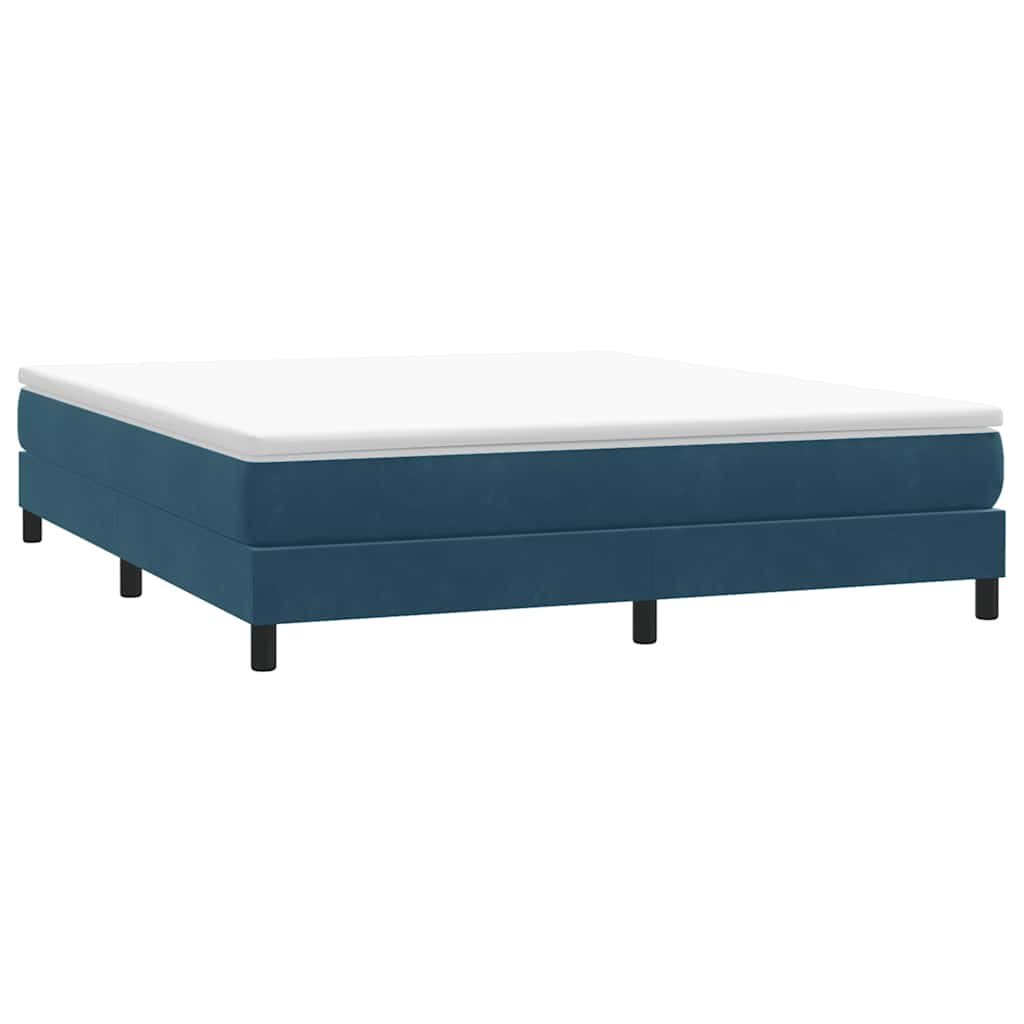 Łóżko typu Box Spring bez materaca Ciemnoniebieskie 180x210 cm