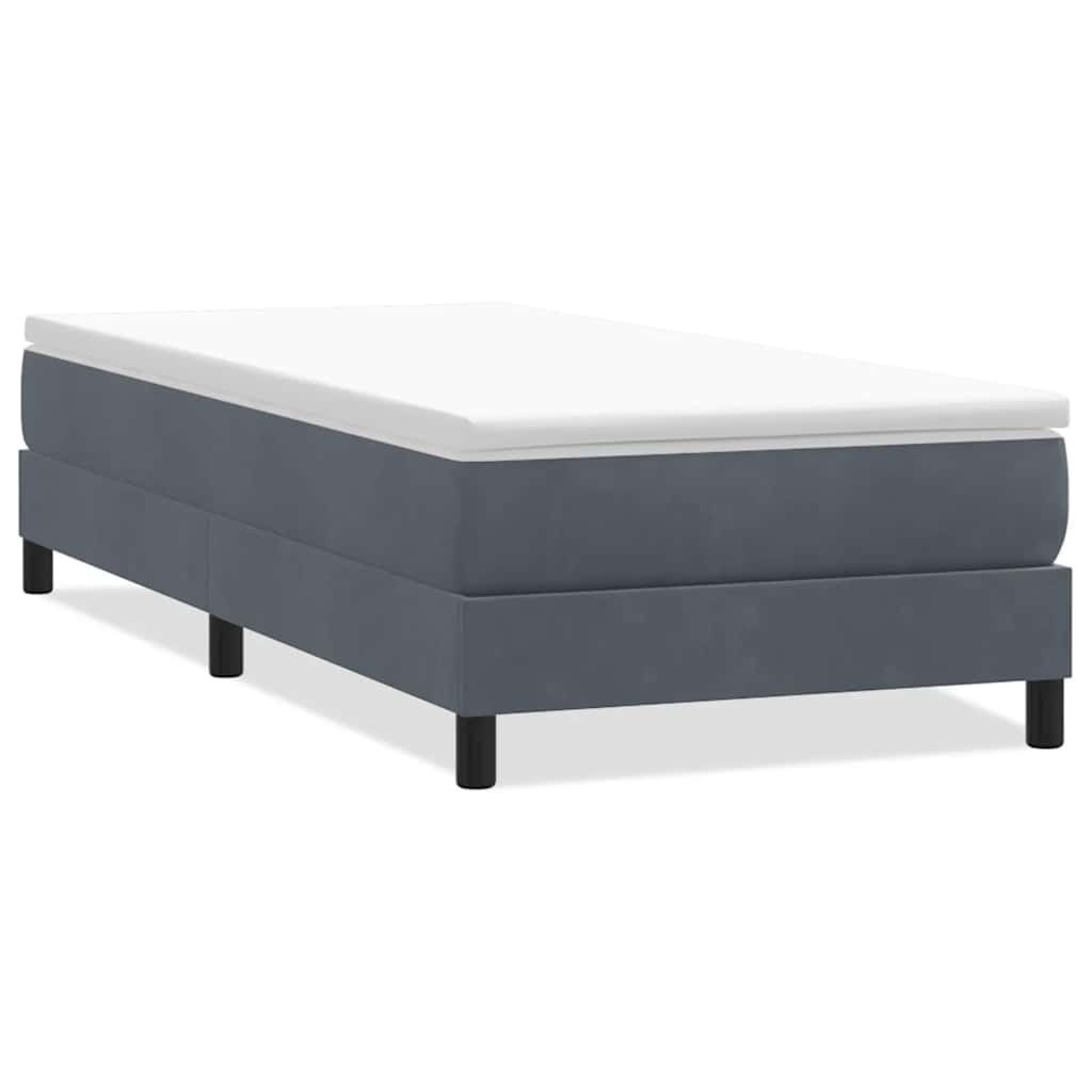Łóżko typu Box Spring bez materaca Ciemnoszary 90x220 cm