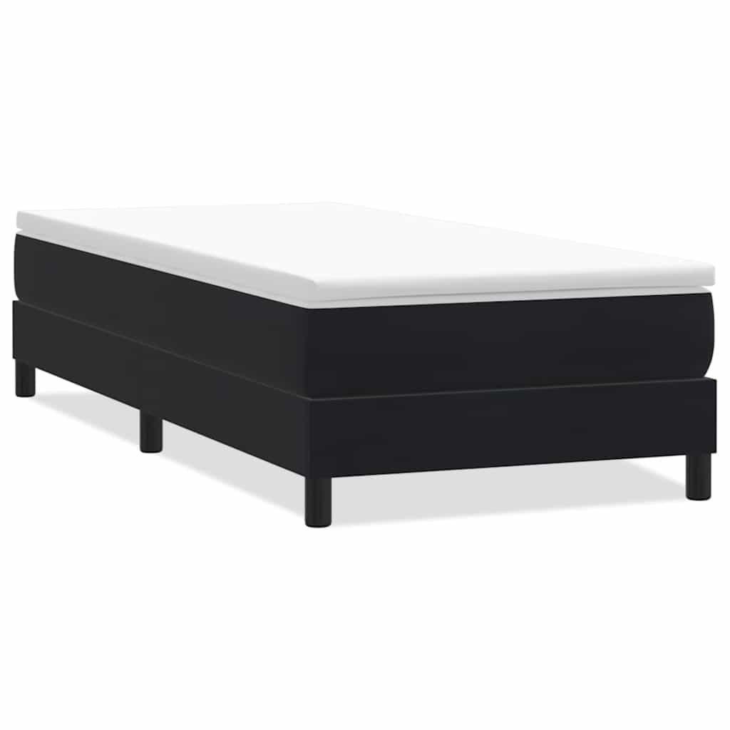 Łóżko Box Spring bez materaca Czarne 90x220 cm Aksamit