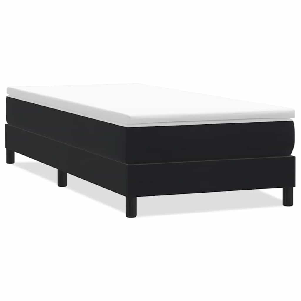 Łóżko Box Spring bez materaca Czarne 100x220 cm Aksamit