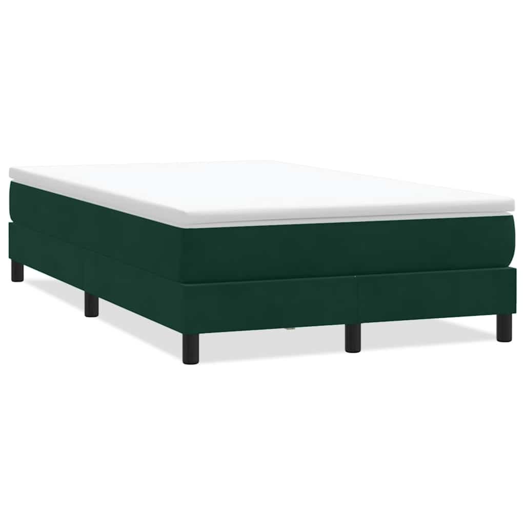Łóżko typu Box Spring bez materaca Ciemnozielone 120x220 cm