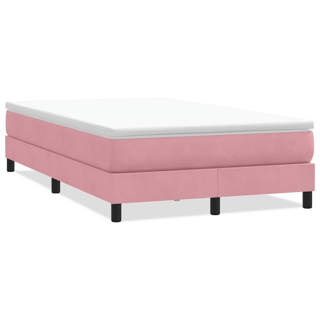 Łóżko typu Box Spring bez materaca Różowe 120x220 cm Aksamit