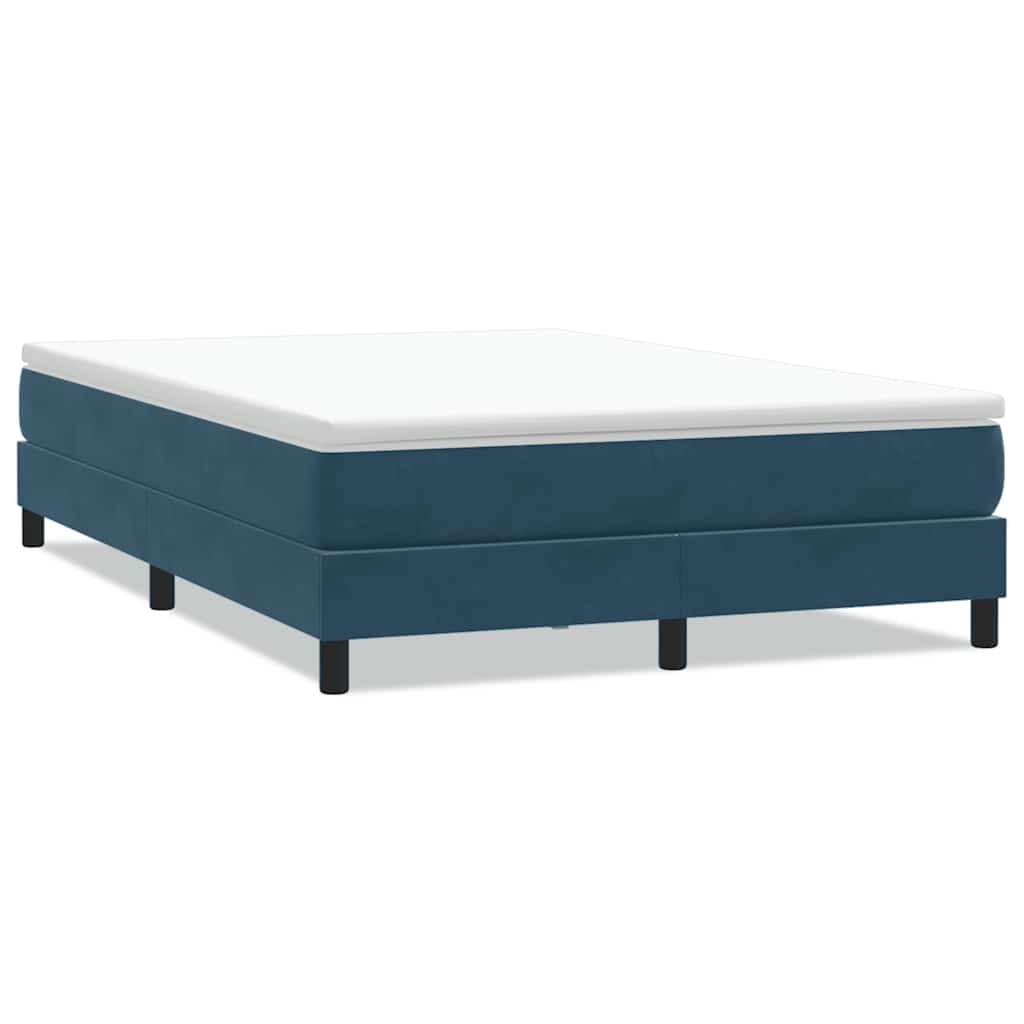 Łóżko typu Box Spring bez materaca Ciemnoniebieskie 140x220 cm