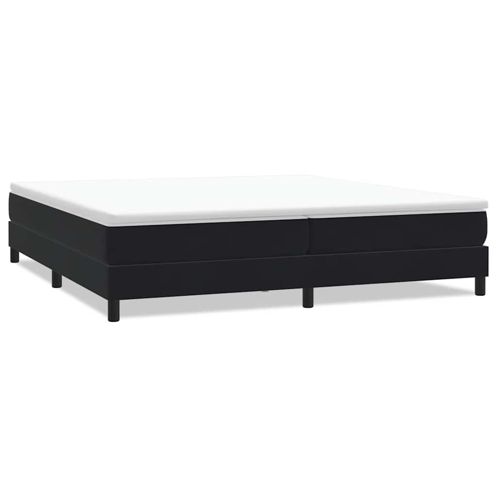 Łóżko Box Spring bez materaca Czarne 200x220 cm Aksamit