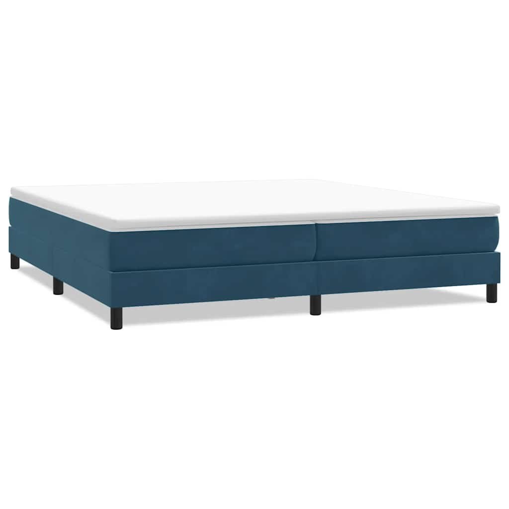 Łóżko typu Box Spring bez materaca Ciemnoniebieskie 200x220 cm