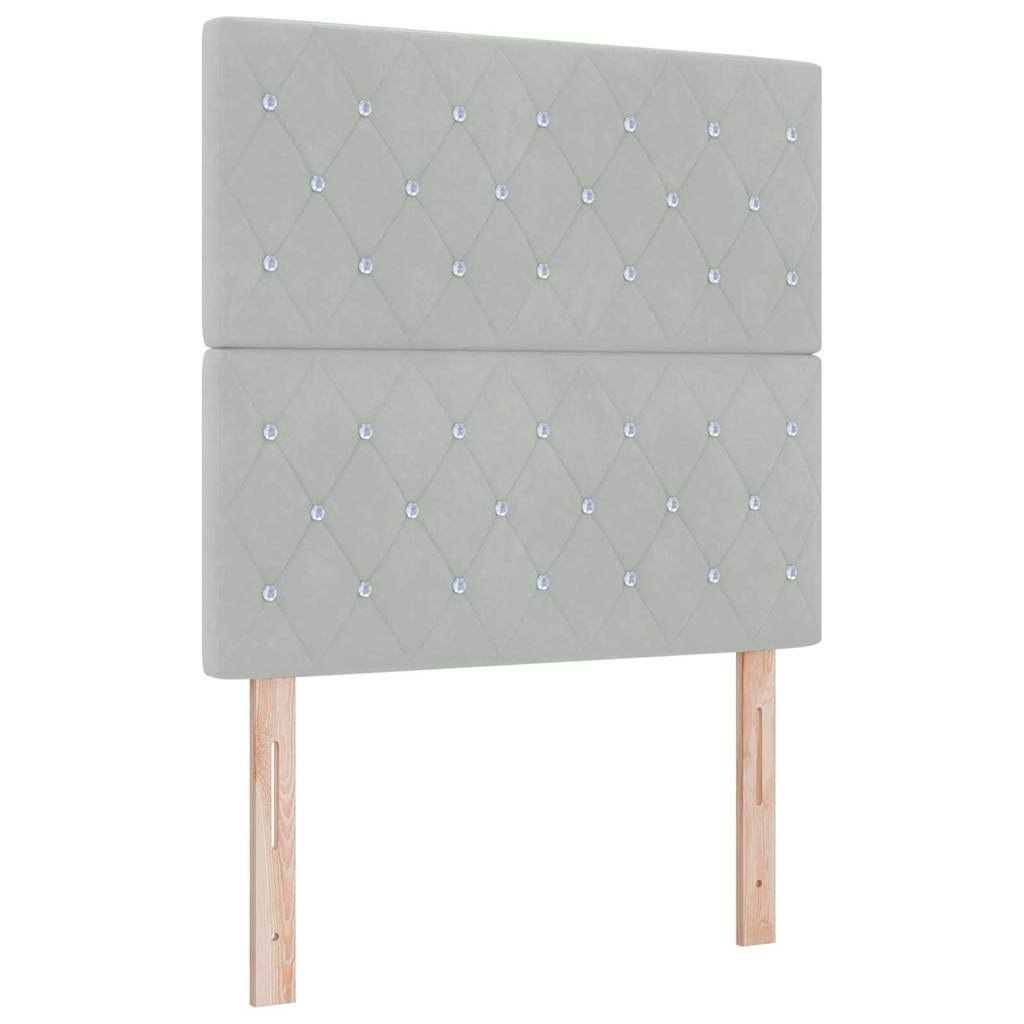 Zagłówek Jasnoszary 90 cm Aksamit