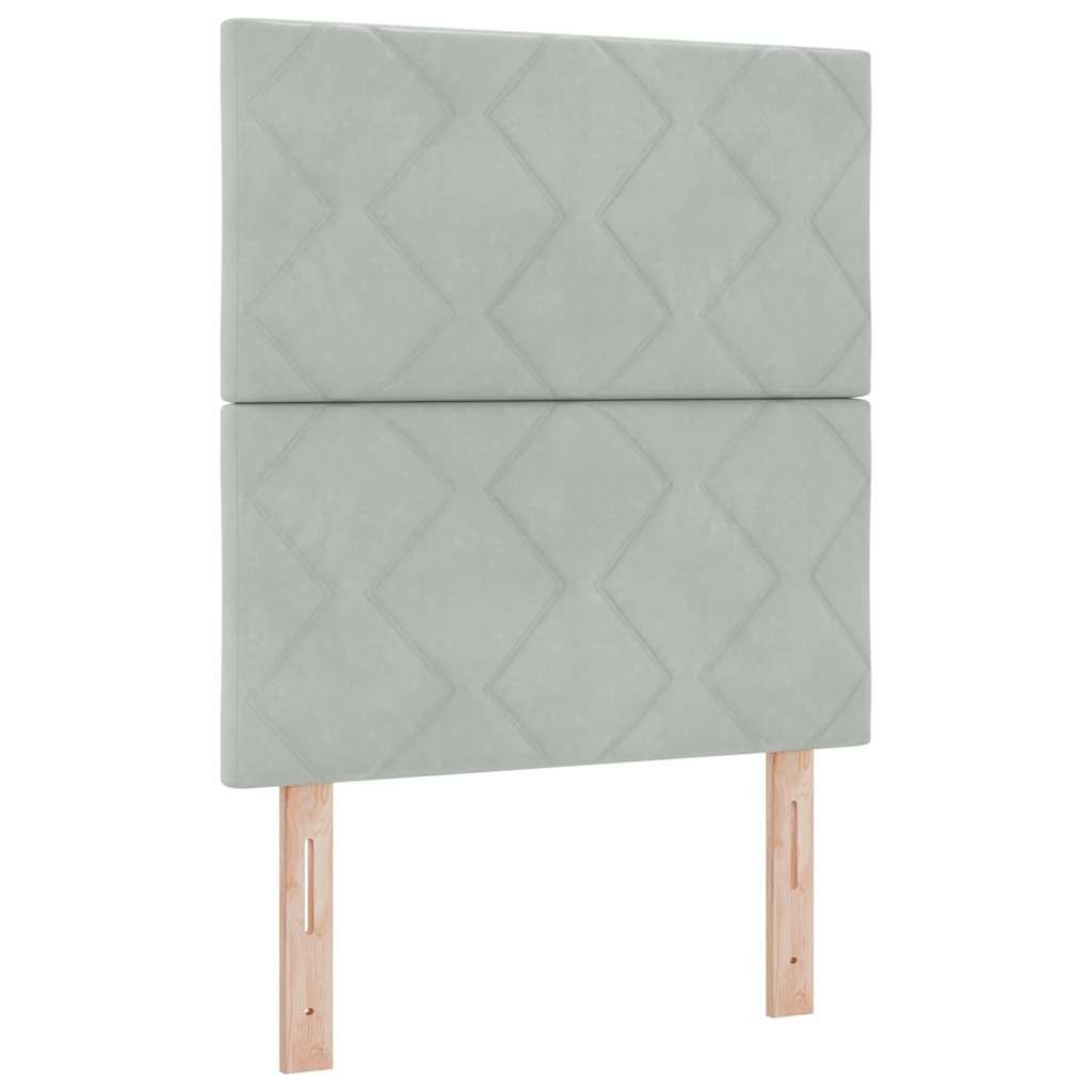 Zagłówek Jasnoszary 80 cm Aksamit