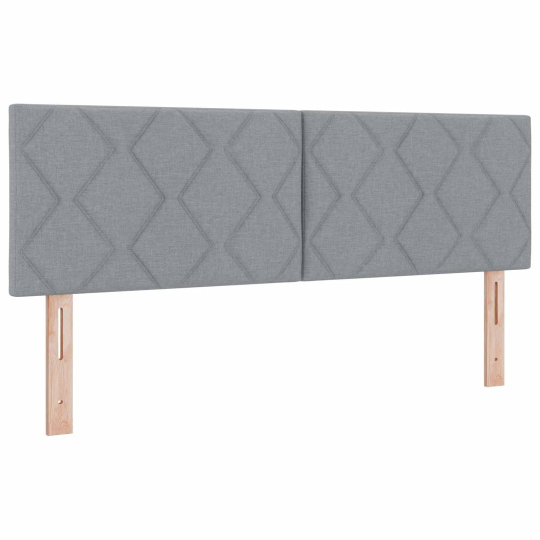 Wezgłowie LED Jasnoszary 144 cm tkanina