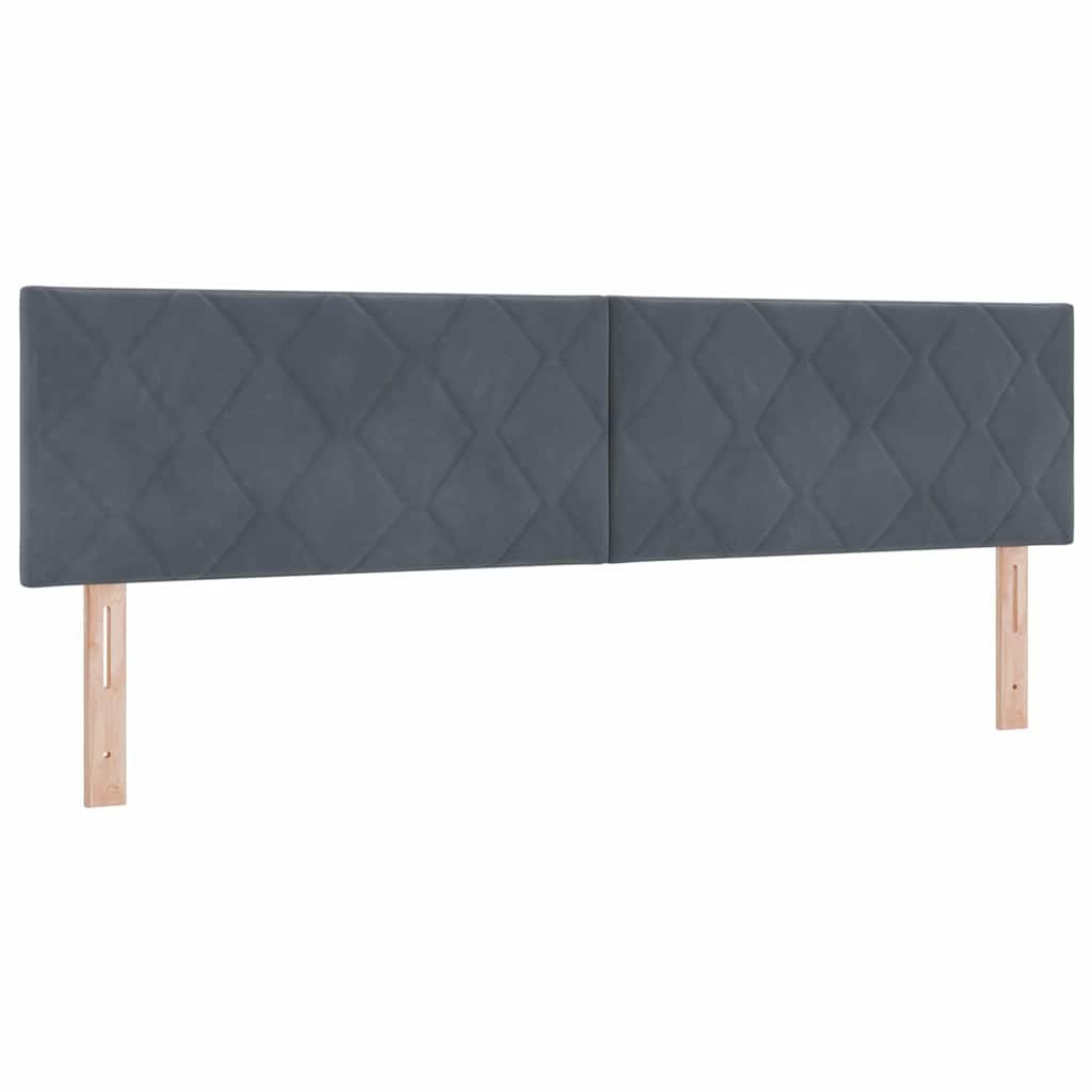 Wezgłowie LED Ciemnoszary 180 cm Aksamit