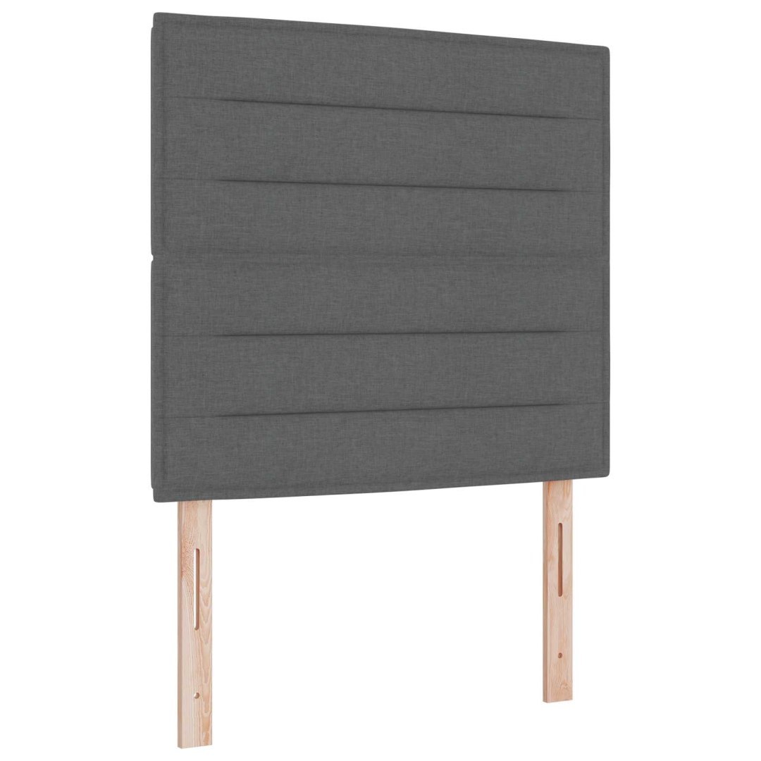 Wezgłowie LED z paskami LED Ciemnoszary 80 cm tkanina