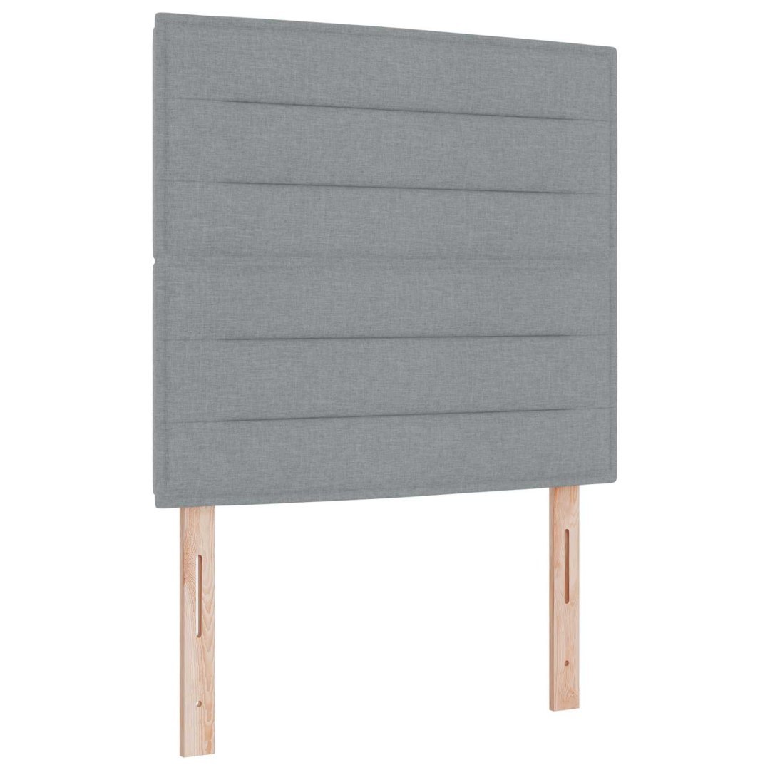 Wezgłowie LED z paskami LED Jasnoszary 90 cm tkanina