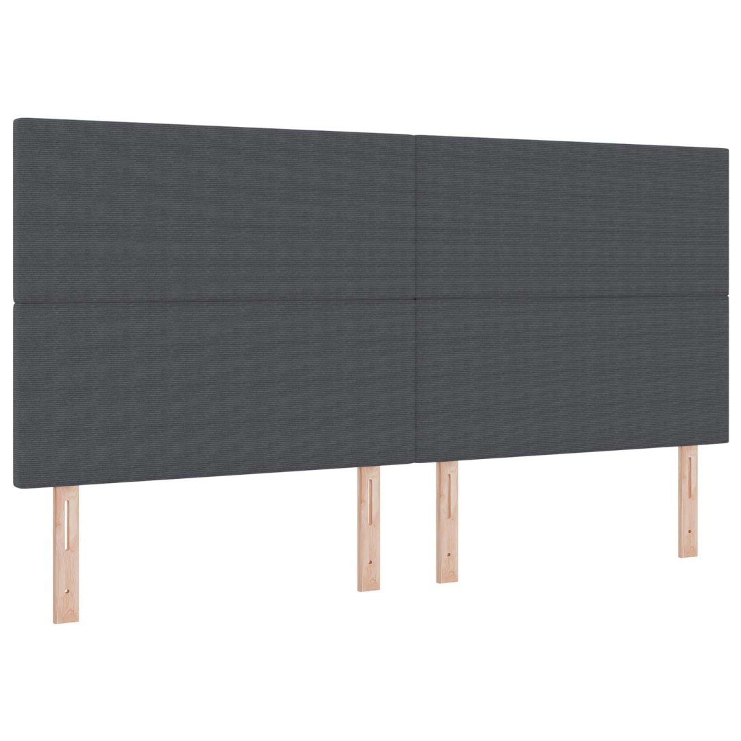 Wezgłowie LED Ciemnoszary 200 cm Tkanina sztruksowa