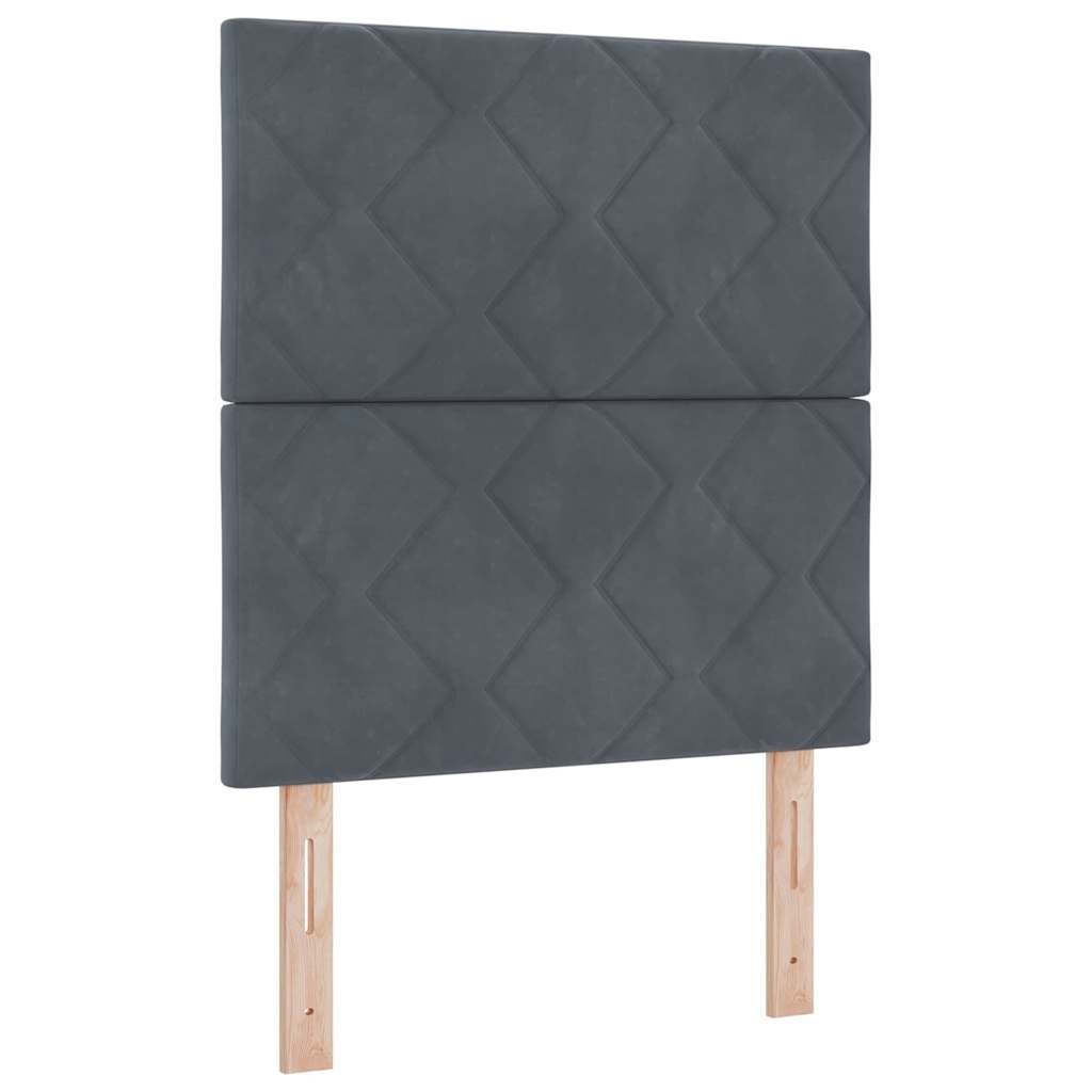 Wezgłowie LED Ciemnoszary 80 cm Aksamit