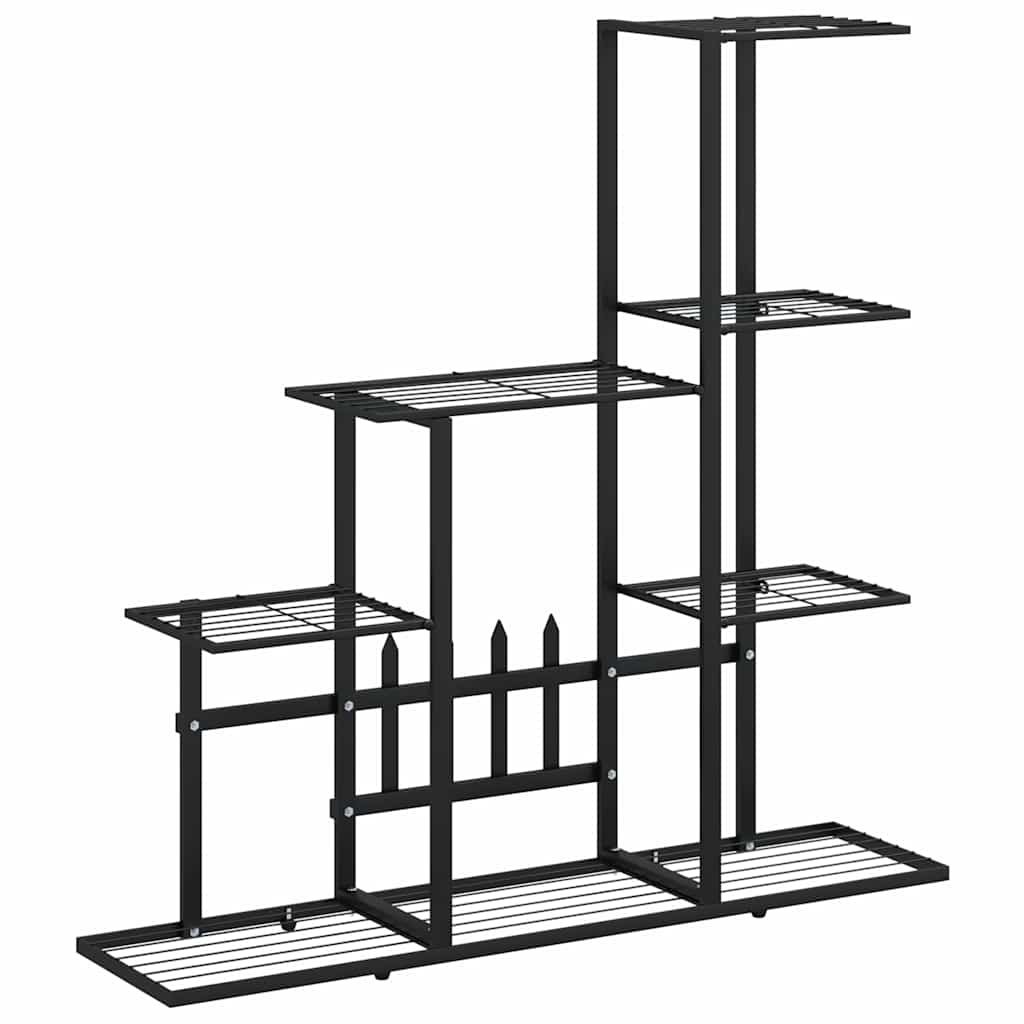 Stojak na kwiaty, 94,5 x 25 x 88 cm, czarny, metalowy