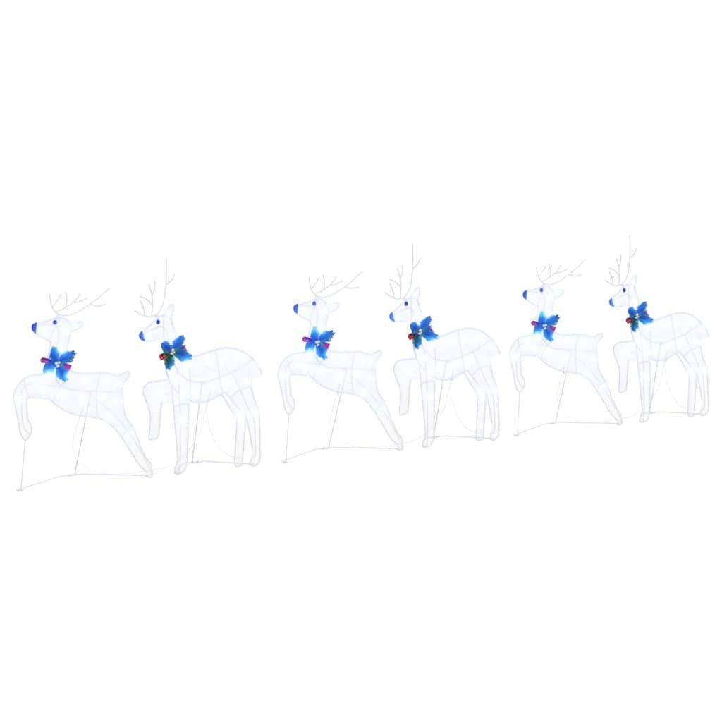 LED Renifery 6 szt. Biały 45 x 19 x 65 cm tkanina