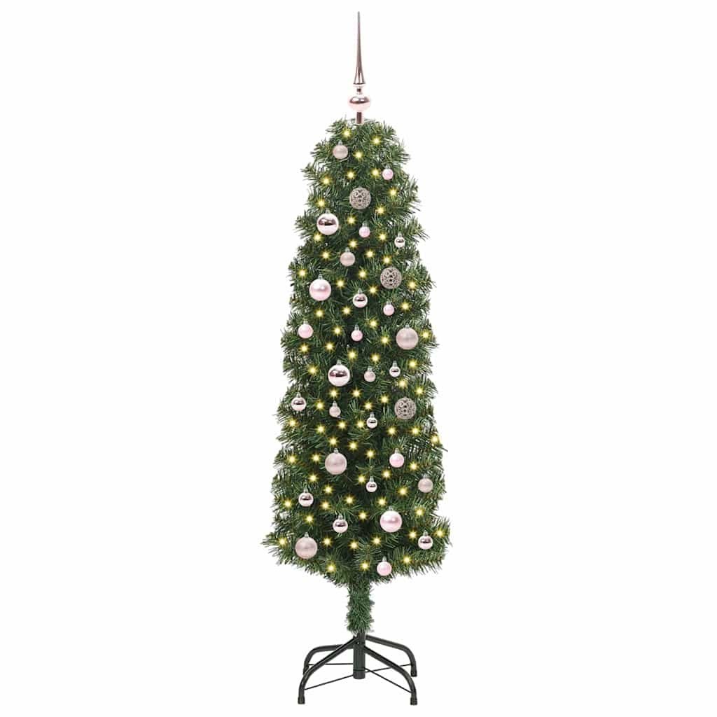 Sztuczna choinka z podstawą Zielony 150 cm PVC, stal i plastik
