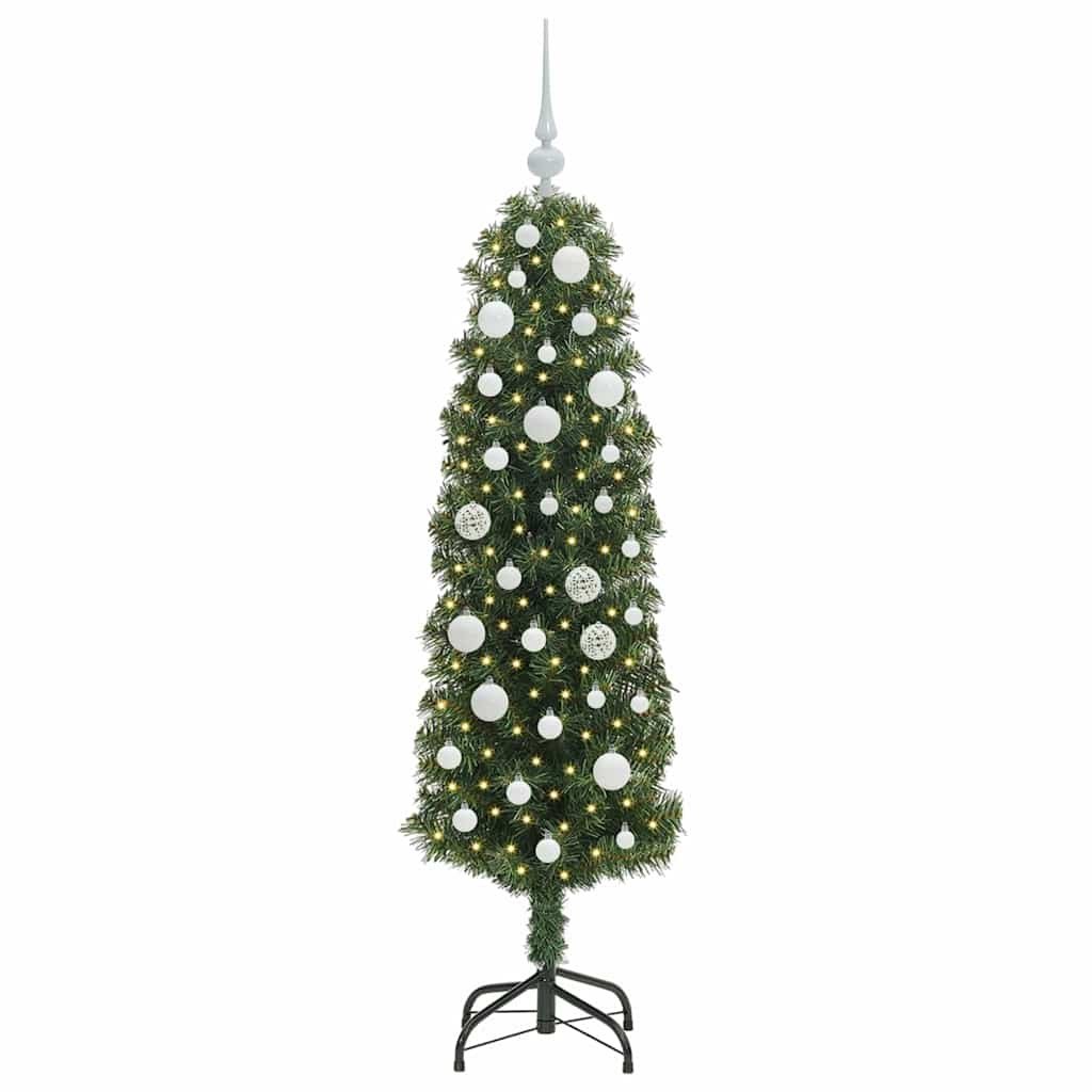 Sztuczna choinka z podstawą Zielony 150 cm PVC, stal i plastik