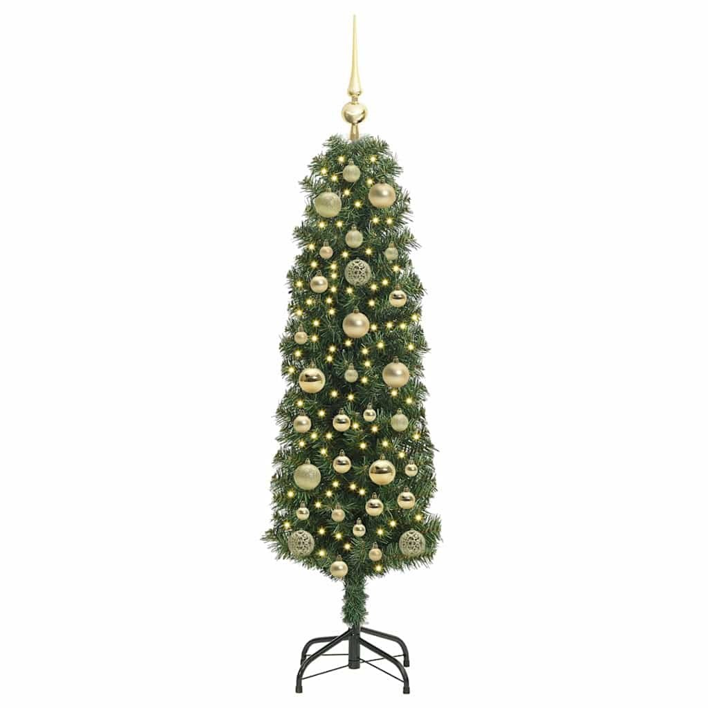 Sztuczna choinka z podstawą Zielony 150 cm PVC, stal i plastik