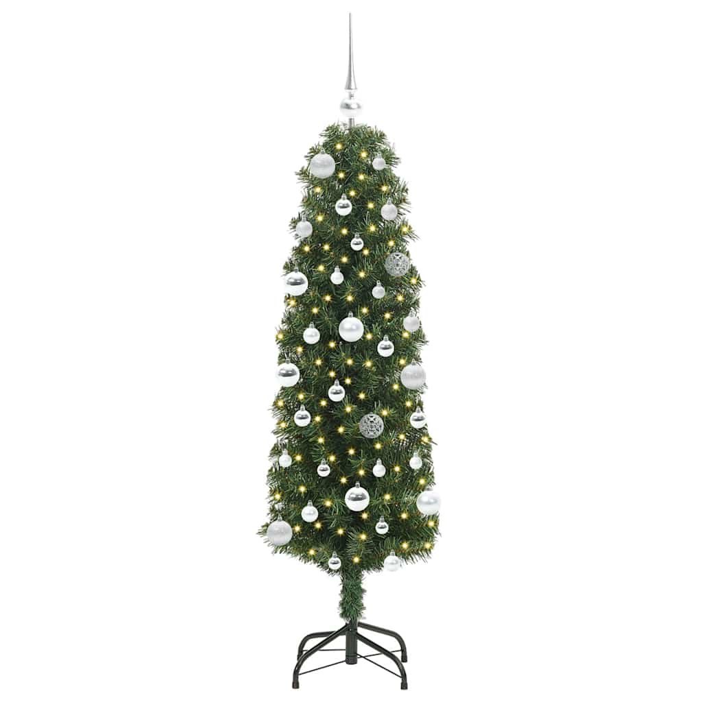Sztuczna choinka z podstawą Zielony 150 cm PVC, stal i plastik