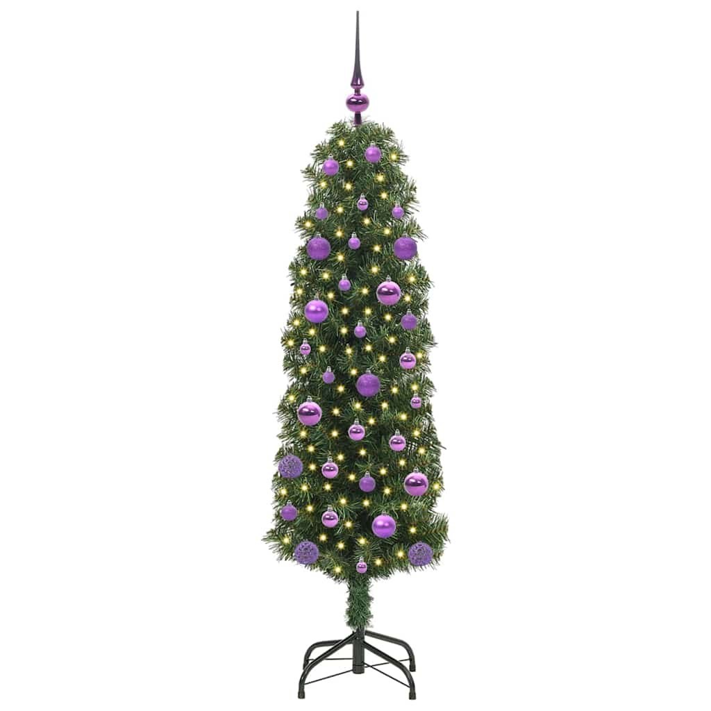 Sztuczna choinka z podstawą Zielony 150 cm PVC, stal i plastik
