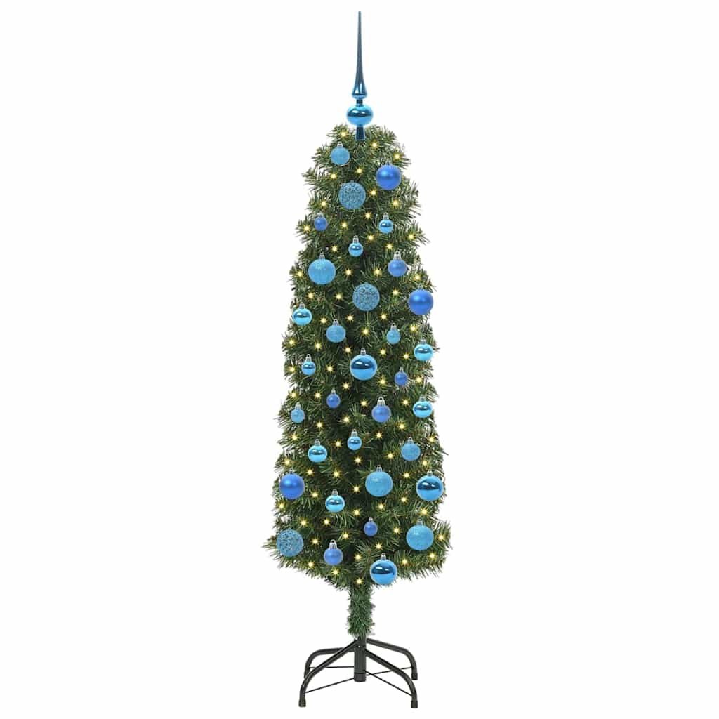 Sztuczna choinka z podstawą Zielony 150 cm PVC, stal i plastik