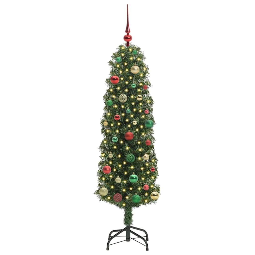 Sztuczna choinka z podstawą Zielony 150 cm PVC, stal i plastik