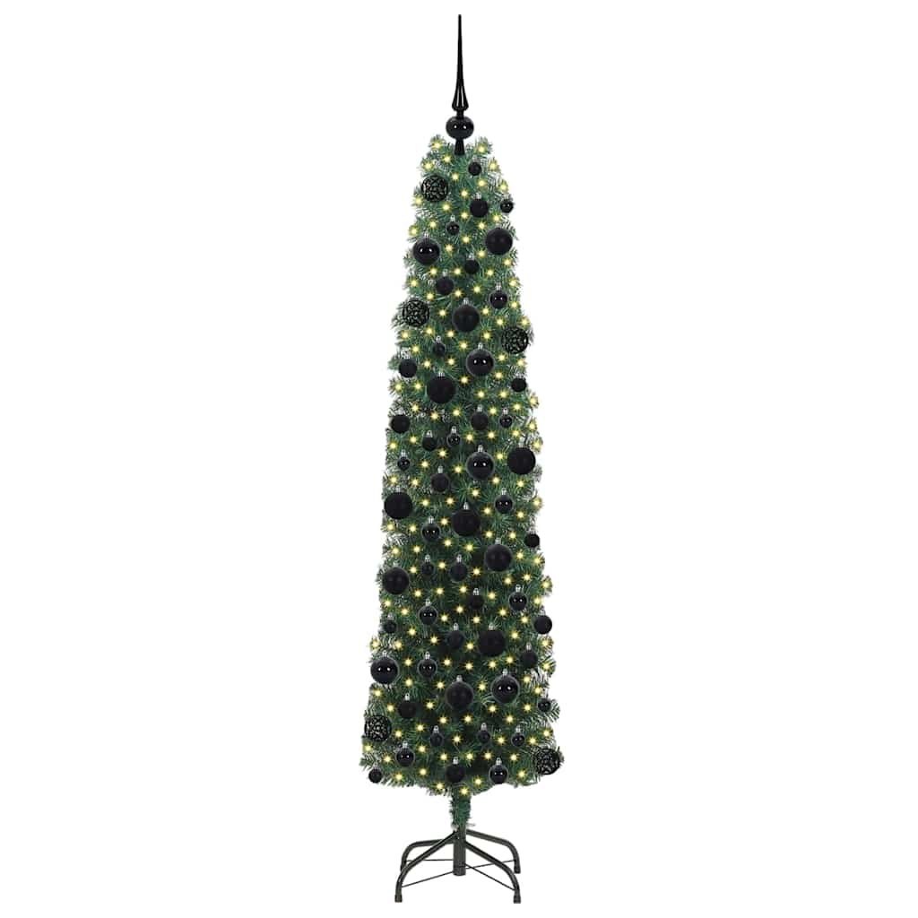 Sztuczna choinka z podstawą Zielony 180 cm PVC, stal i plastik
