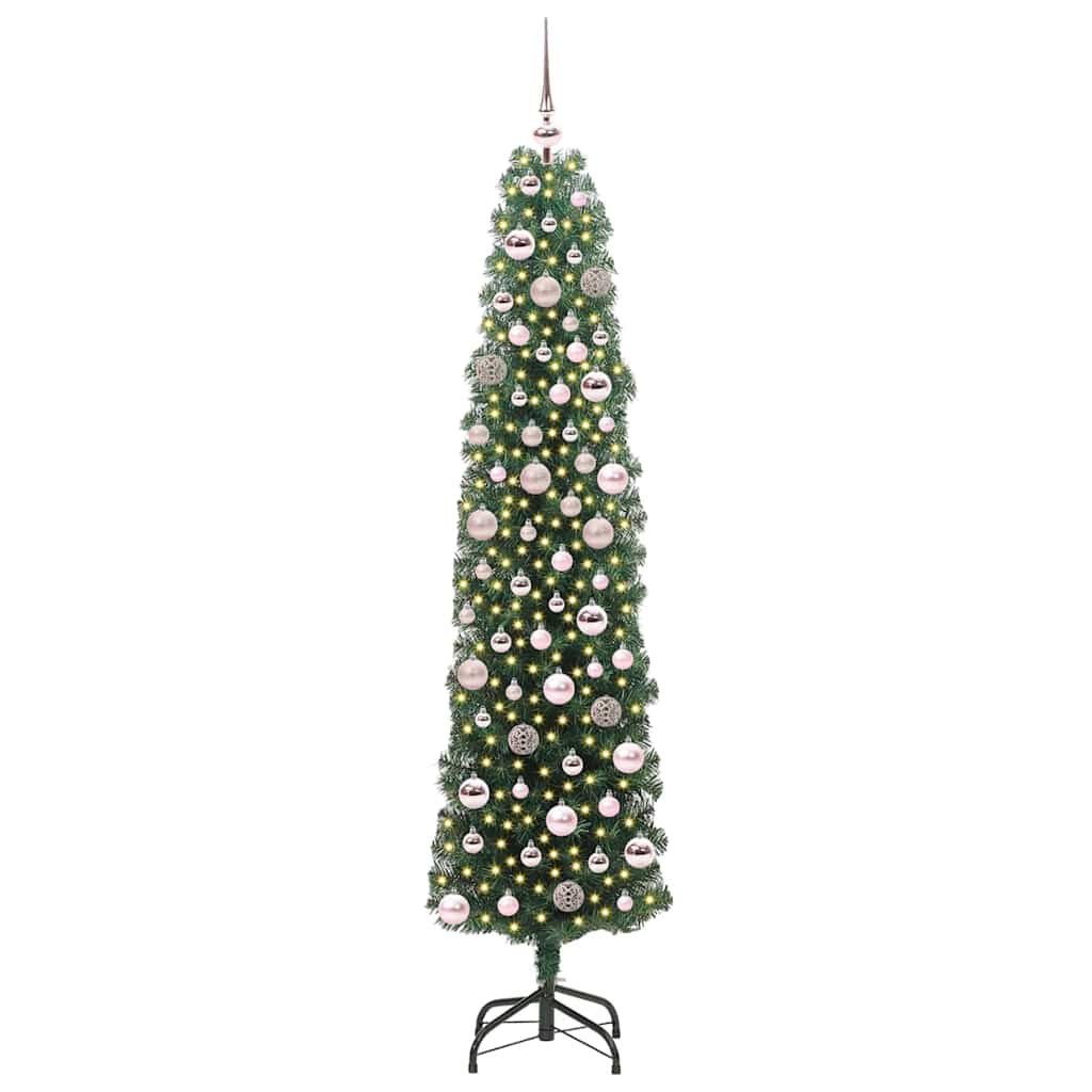 Sztuczna choinka z podstawą Zielony 180 cm PVC, stal i plastik