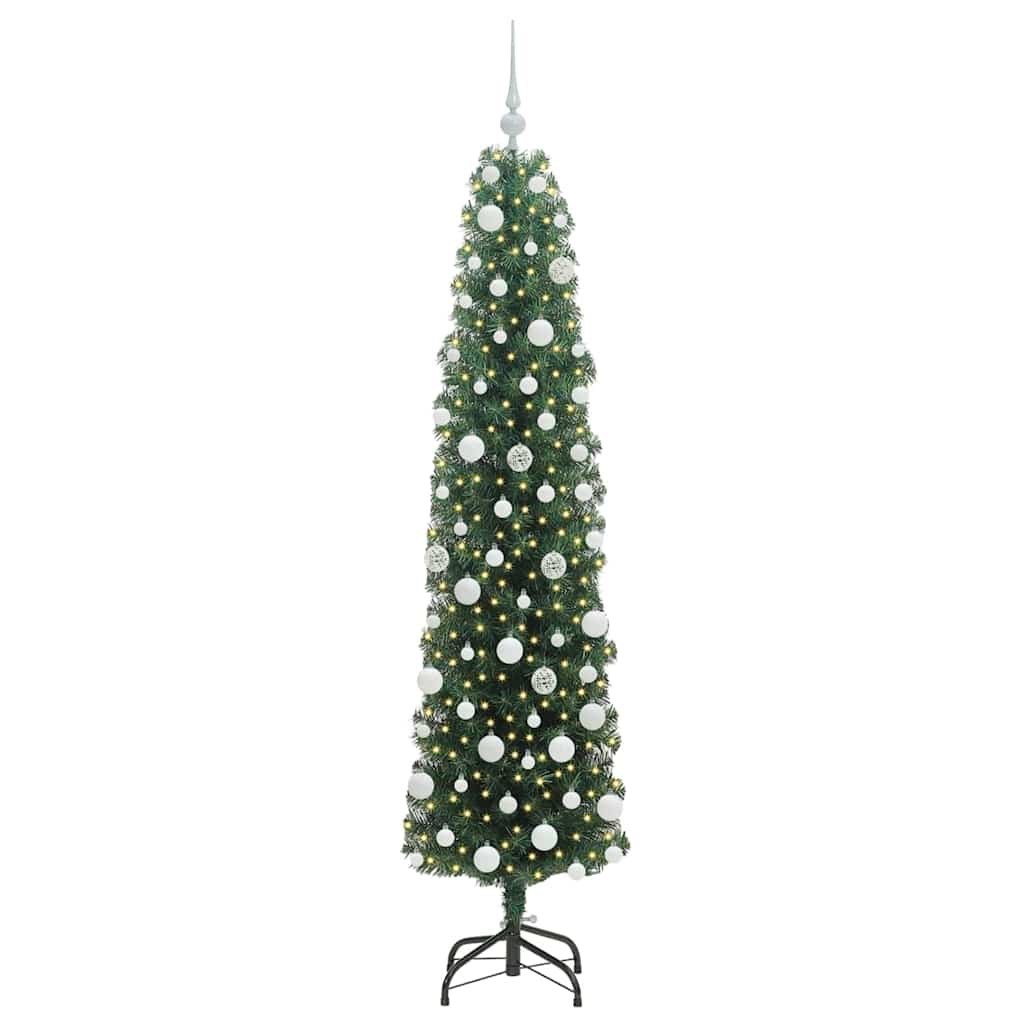 Sztuczna choinka z podstawą Zielony 180 cm PVC, stal i plastik