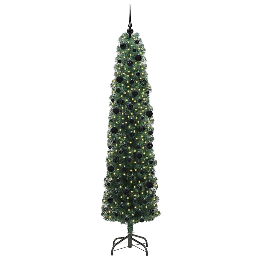 Sztuczna choinka z podstawą Zielony 240 cm PVC, stal i plastik