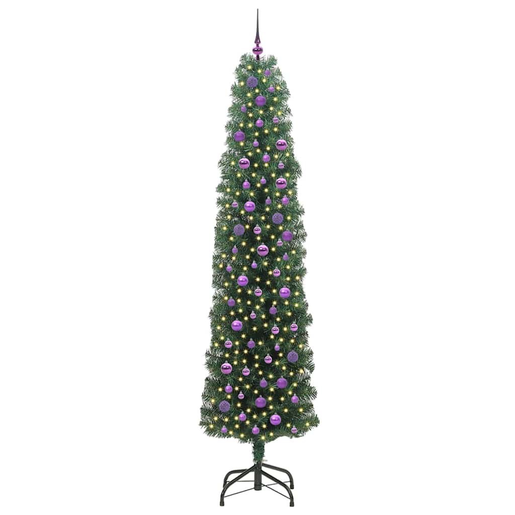 Sztuczna choinka z podstawą Zielony 240 cm PVC, stal i plastik