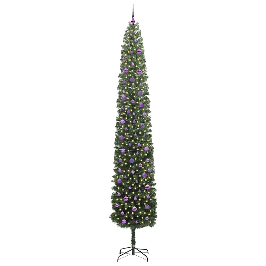 Sztuczna choinka z podstawą Zielony 300 cm PVC, stal i plastik