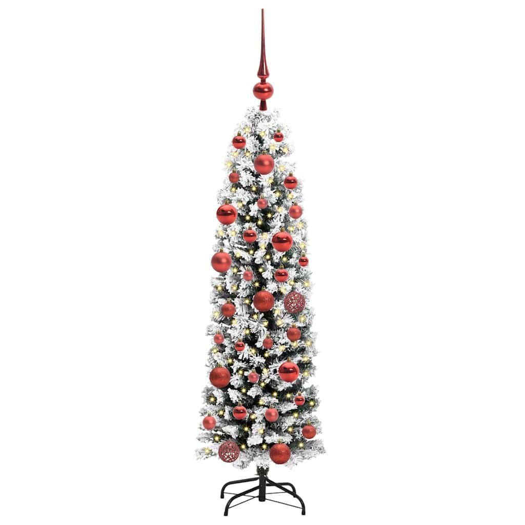 Sztuczna choinka z podstawą Zielony 150 cm PVC, stal i plastik