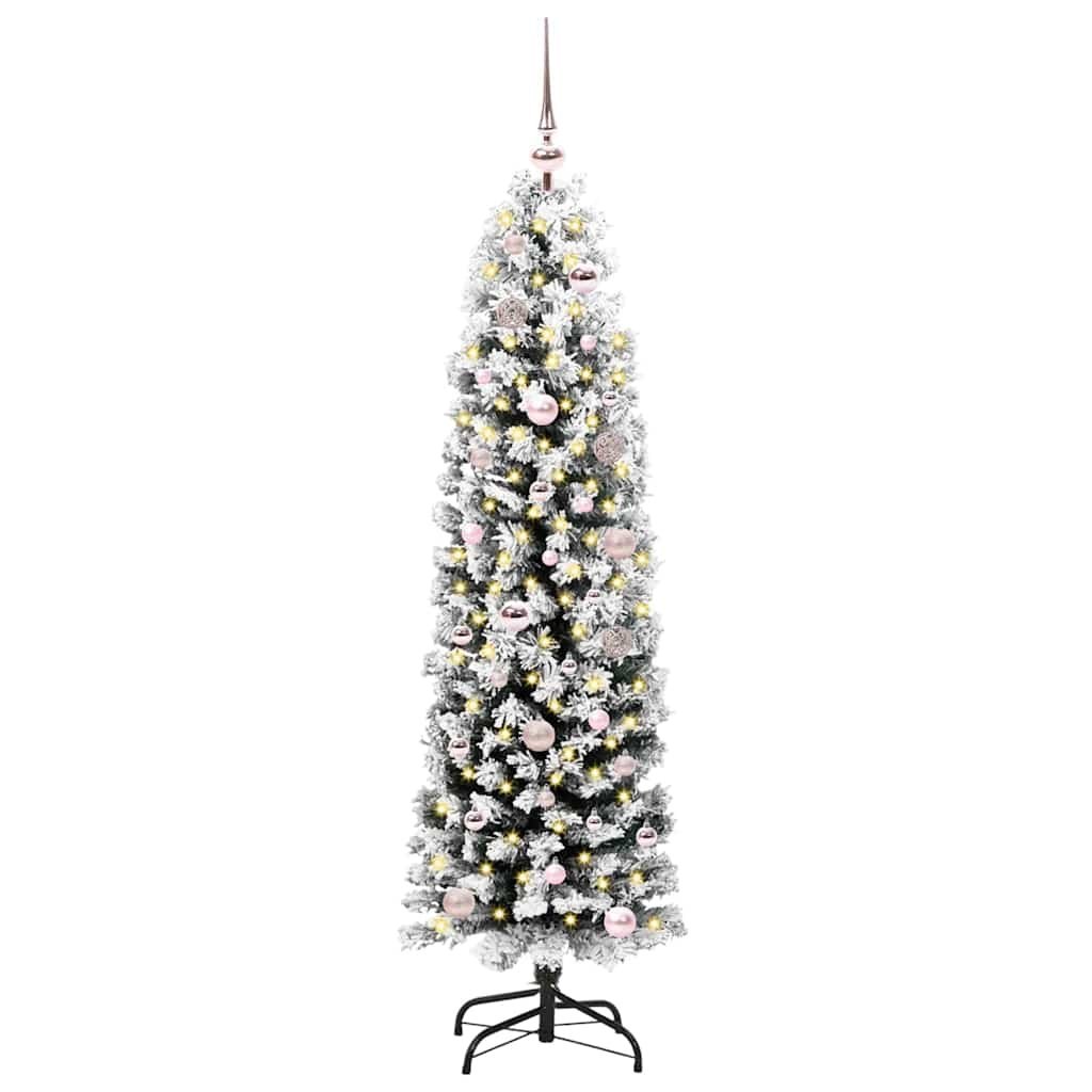 Sztuczna choinka z podstawą Zielony 150 cm PVC, stal i plastik