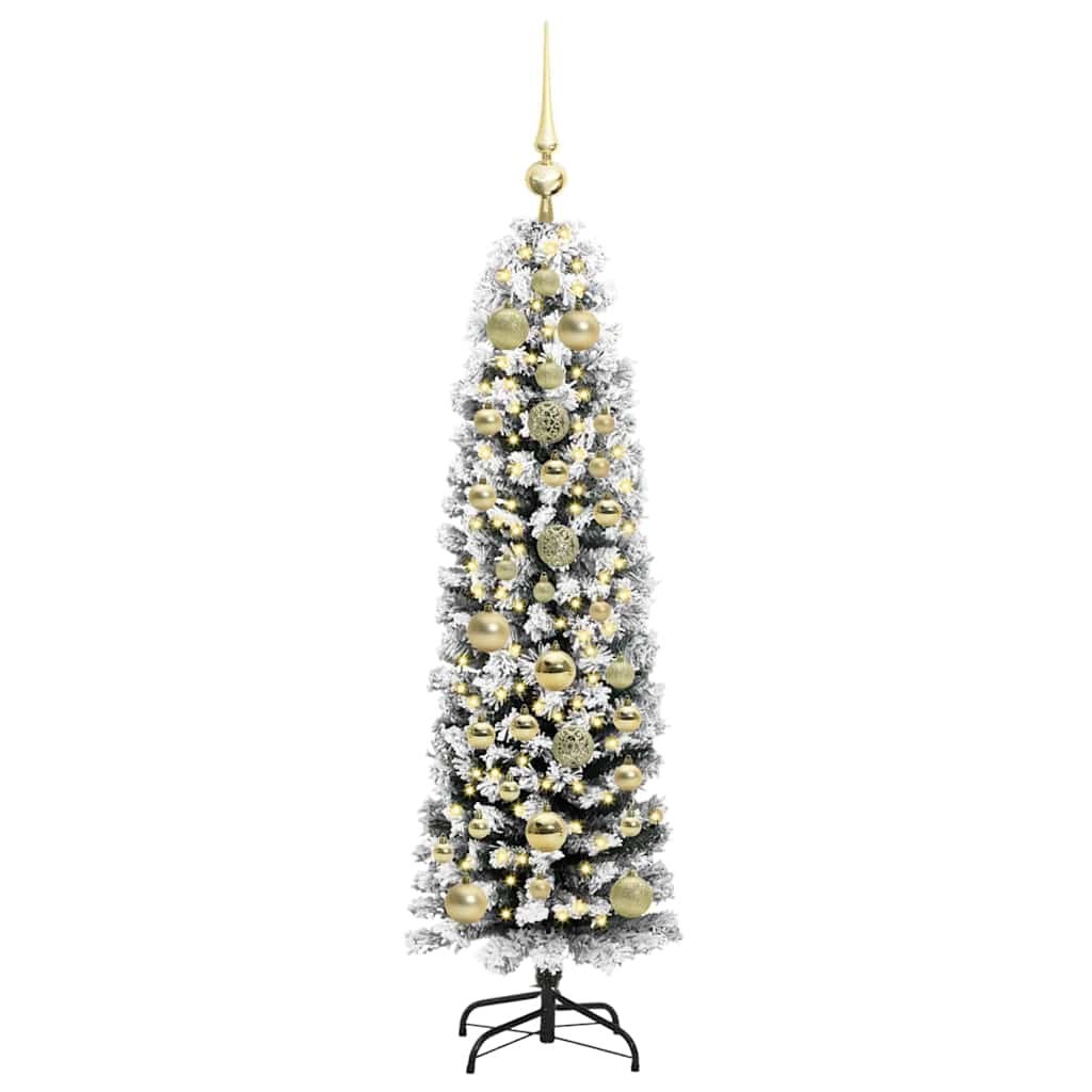Sztuczna choinka z podstawą Zielony 150 cm PVC, stal i plastik