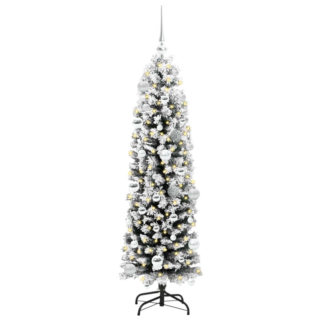 Sztuczna choinka z podstawą Zielony 150 cm PVC, stal i plastik