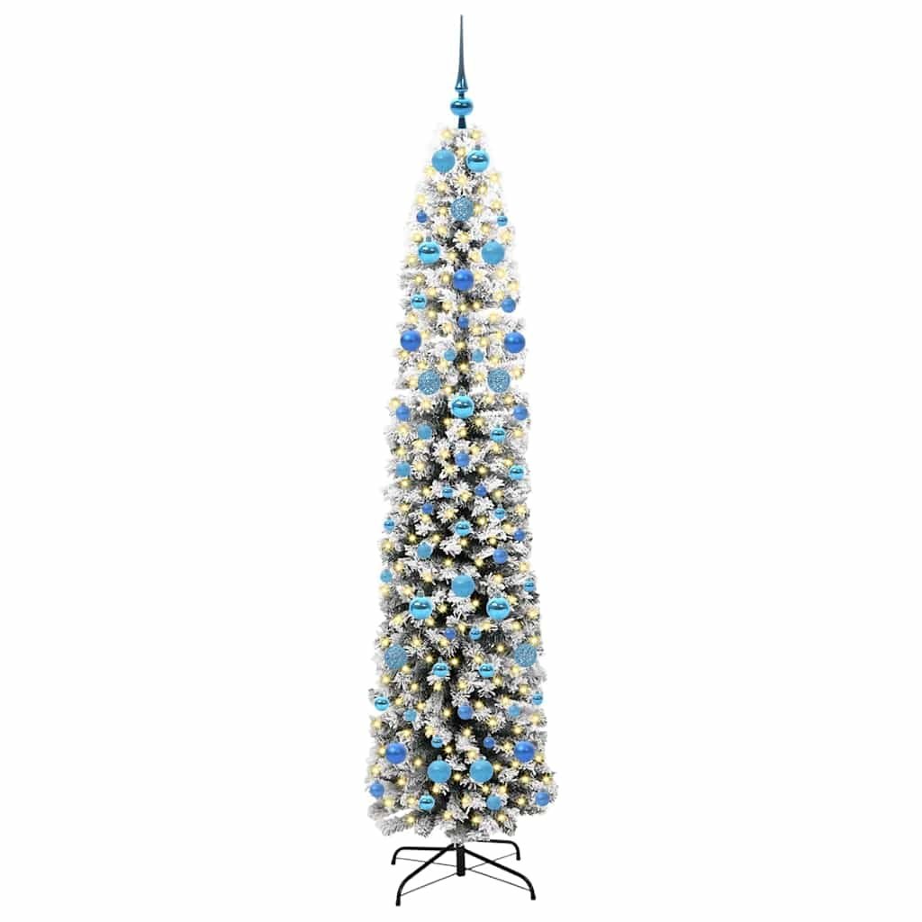 Sztuczna choinka z podstawą Zielony 210 cm PVC, stal i plastik