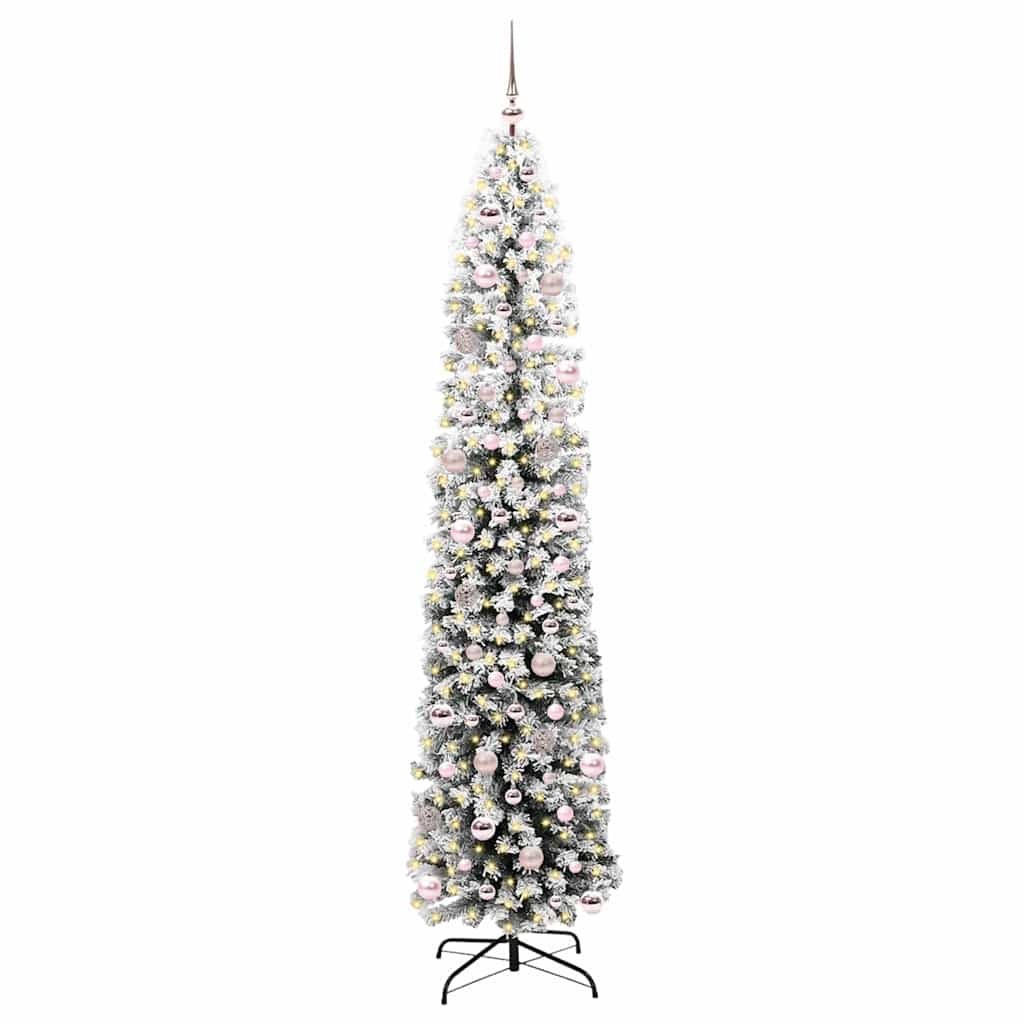 Sztuczna choinka z podstawą Zielony 240 cm PVC, stal i plastik