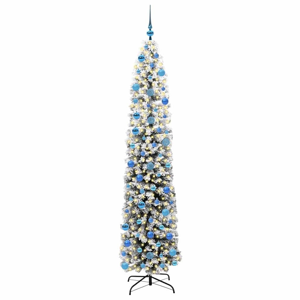Sztuczna choinka z podstawą Zielony 240 cm PVC, stal i plastik