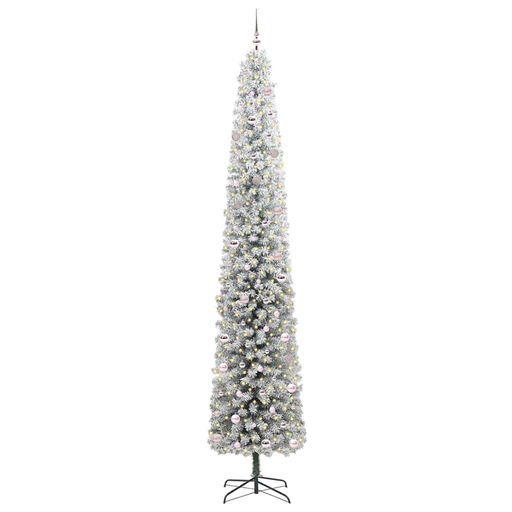 Sztuczna choinka z podstawą Zielony 300 cm PVC, stal i plastik