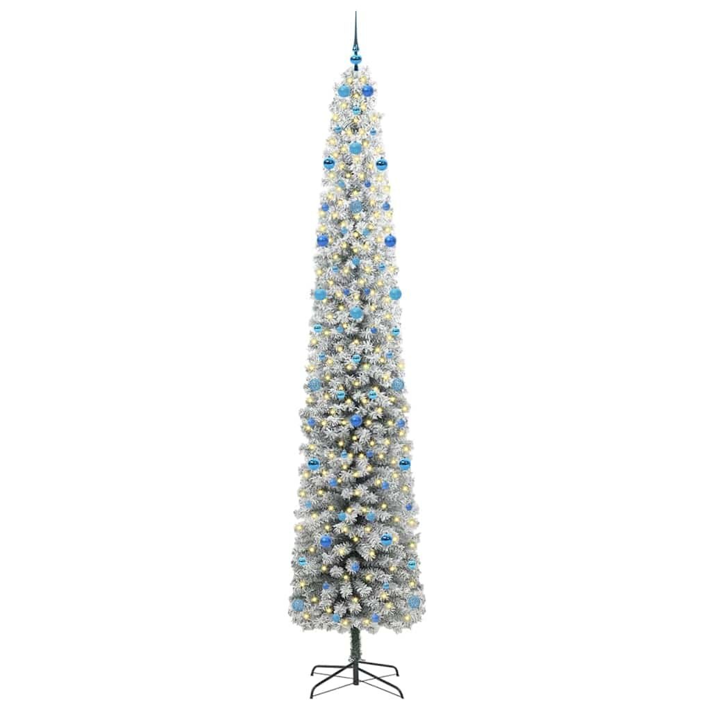 Sztuczna choinka z podstawą Zielony 300 cm PVC, stal i plastik