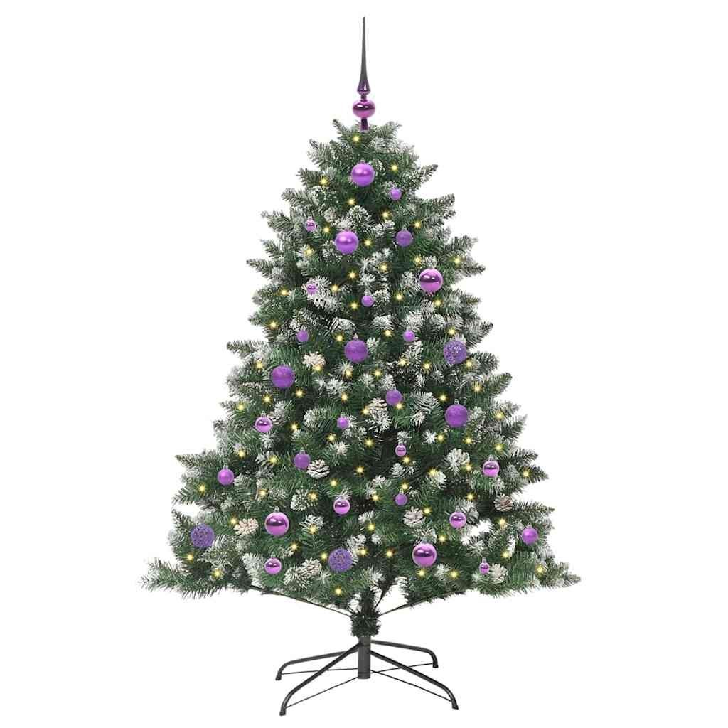 Sztuczna choinka Zielony 150 cm PVC, plastik i stal
