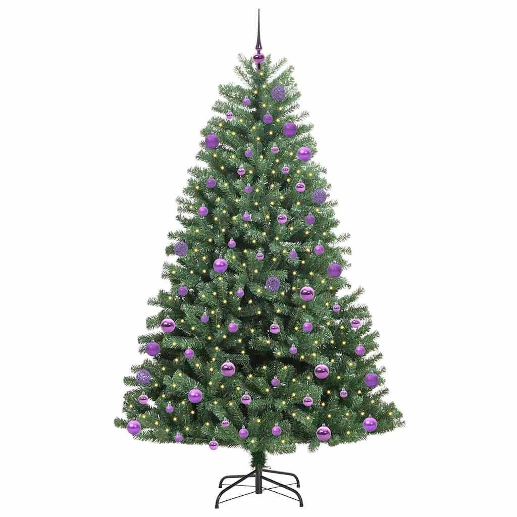 Sztuczna choinka z zawiasami zielony 180 cm PVC i Metal