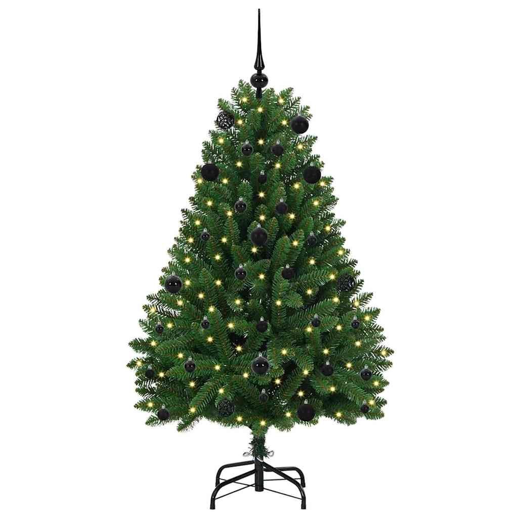 Sztuczna choinka 150 cm 150 LED Ciepła biel PVC i stal zielony