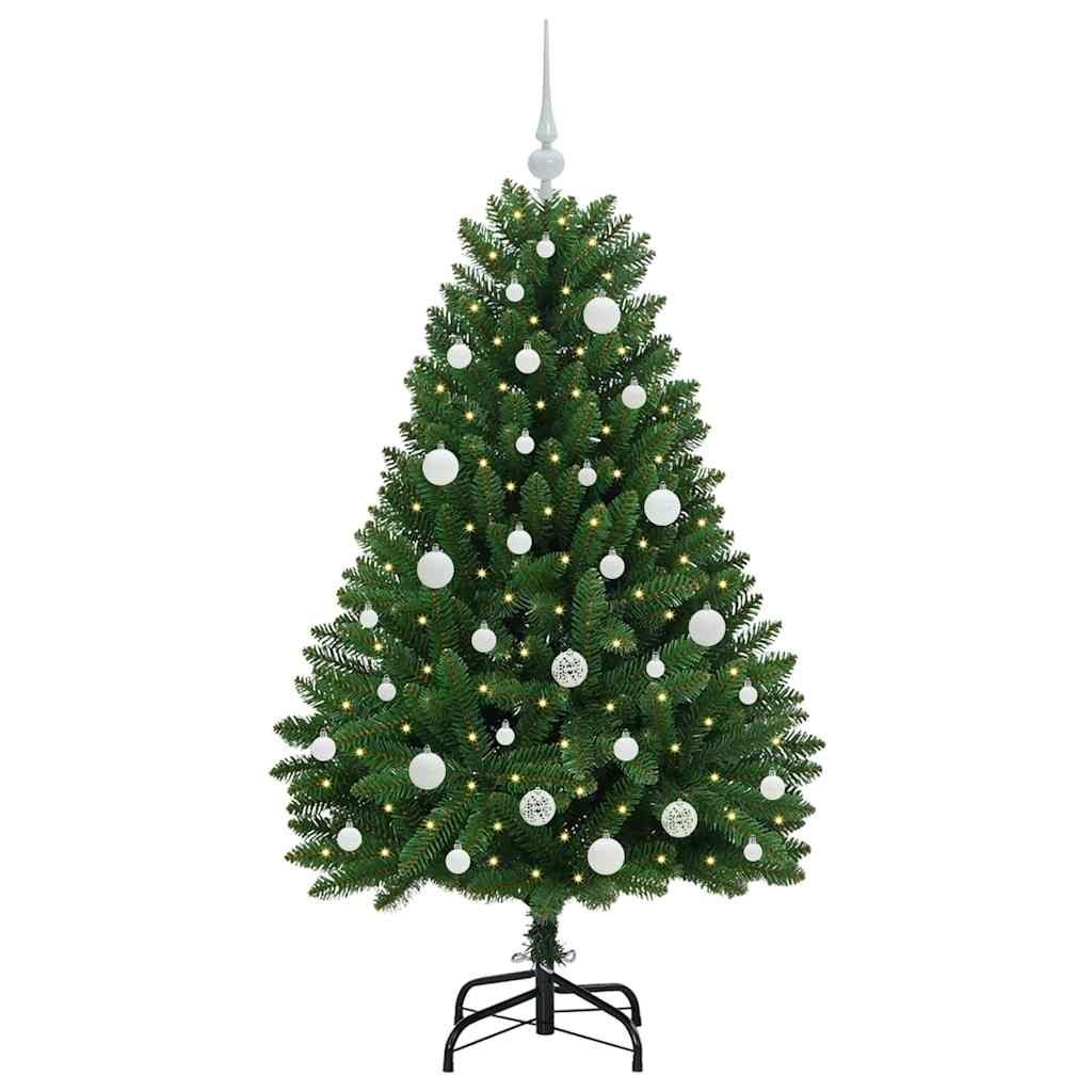 Sztuczna choinka 150 cm 150 LED Ciepła biel PVC i stal zielony