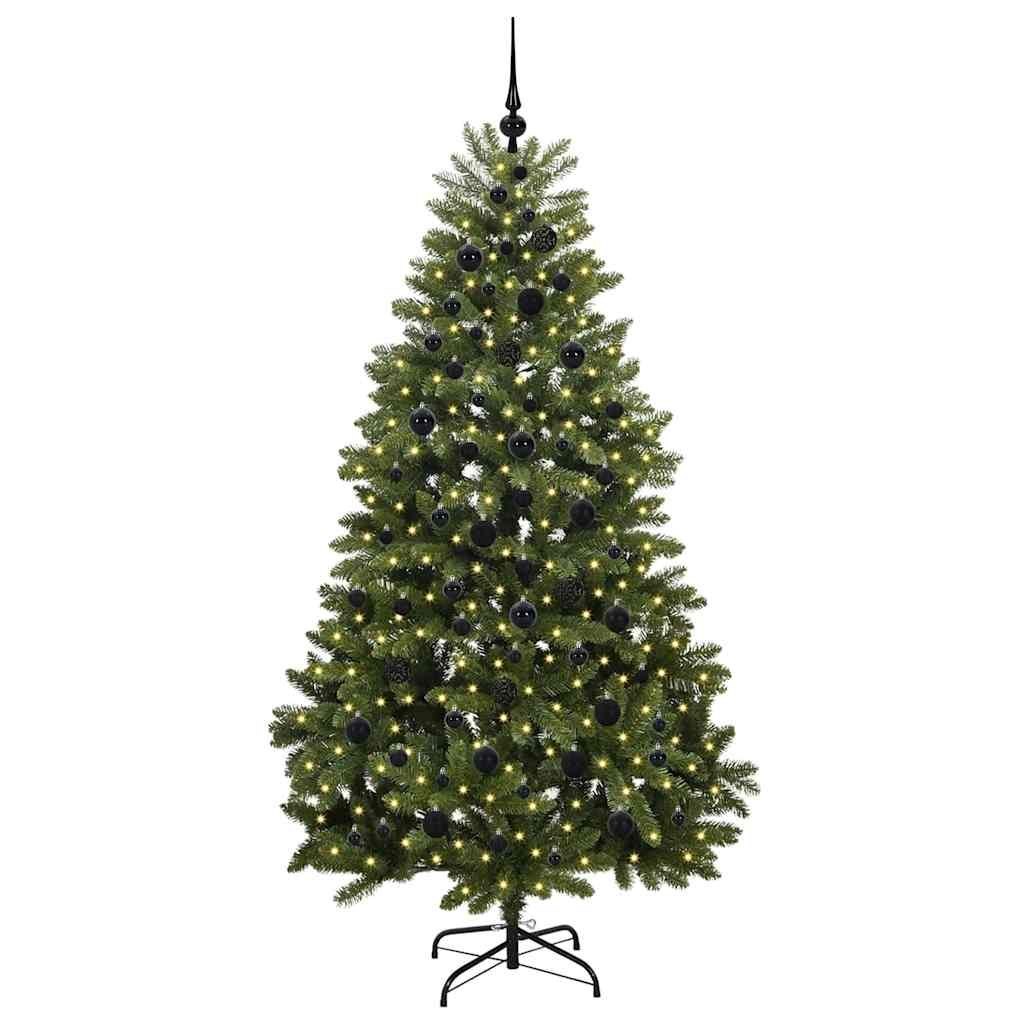 Sztuczna choinka 210 cm 300 LED Ciepła biel PVC i stal zielony
