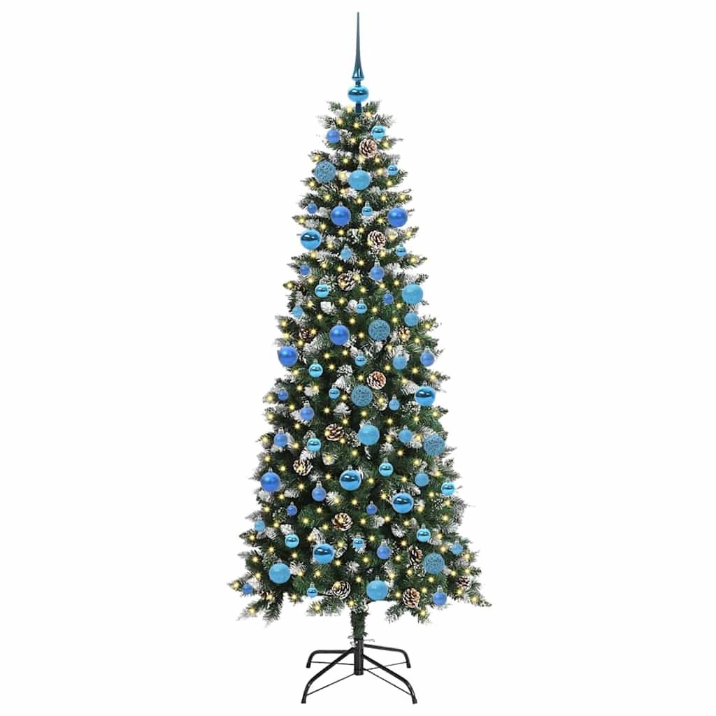 Sztuczna choinka zielony 180 cm PVC, plastik i stal