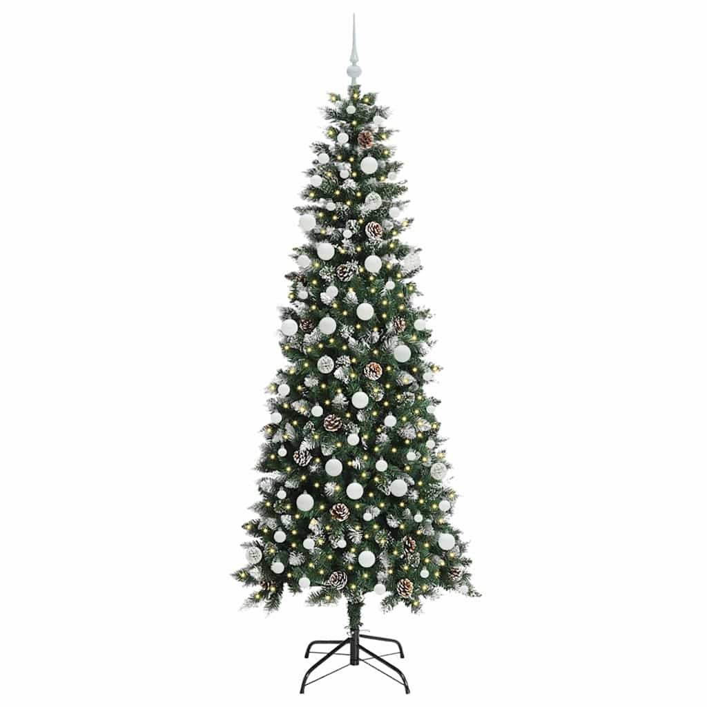 Sztuczna choinka zielony 210 cm PVC, plastik i stal