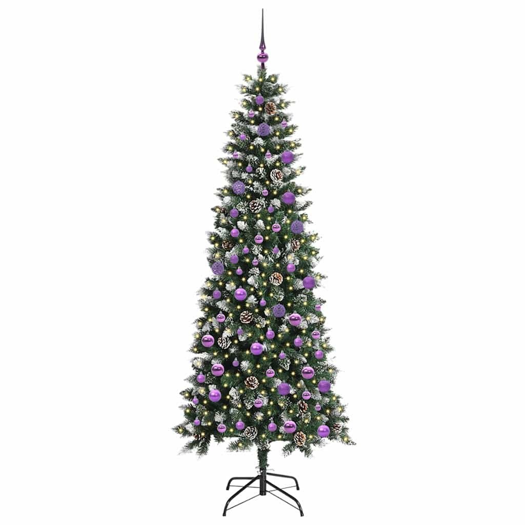 Sztuczna choinka zielony 210 cm PVC, plastik i stal